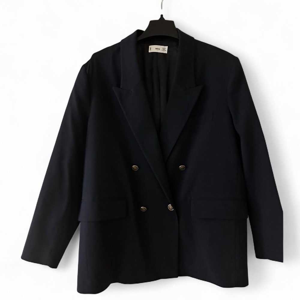 Women's Black Double-Breasted Blazer